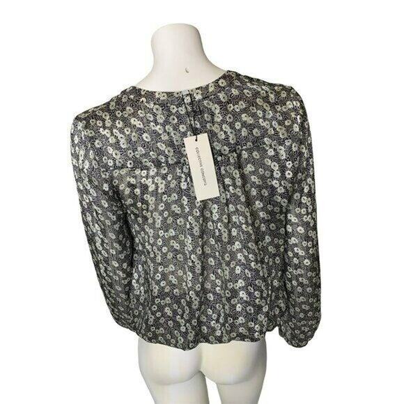 Collective Concepts Medium surplice floral Vicky Chiffon long sleeve top NWT - Picture 4 of 7